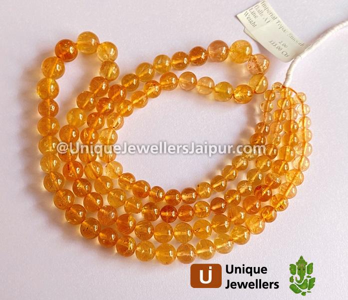 Imperial Topaz Smooth Balls Beads